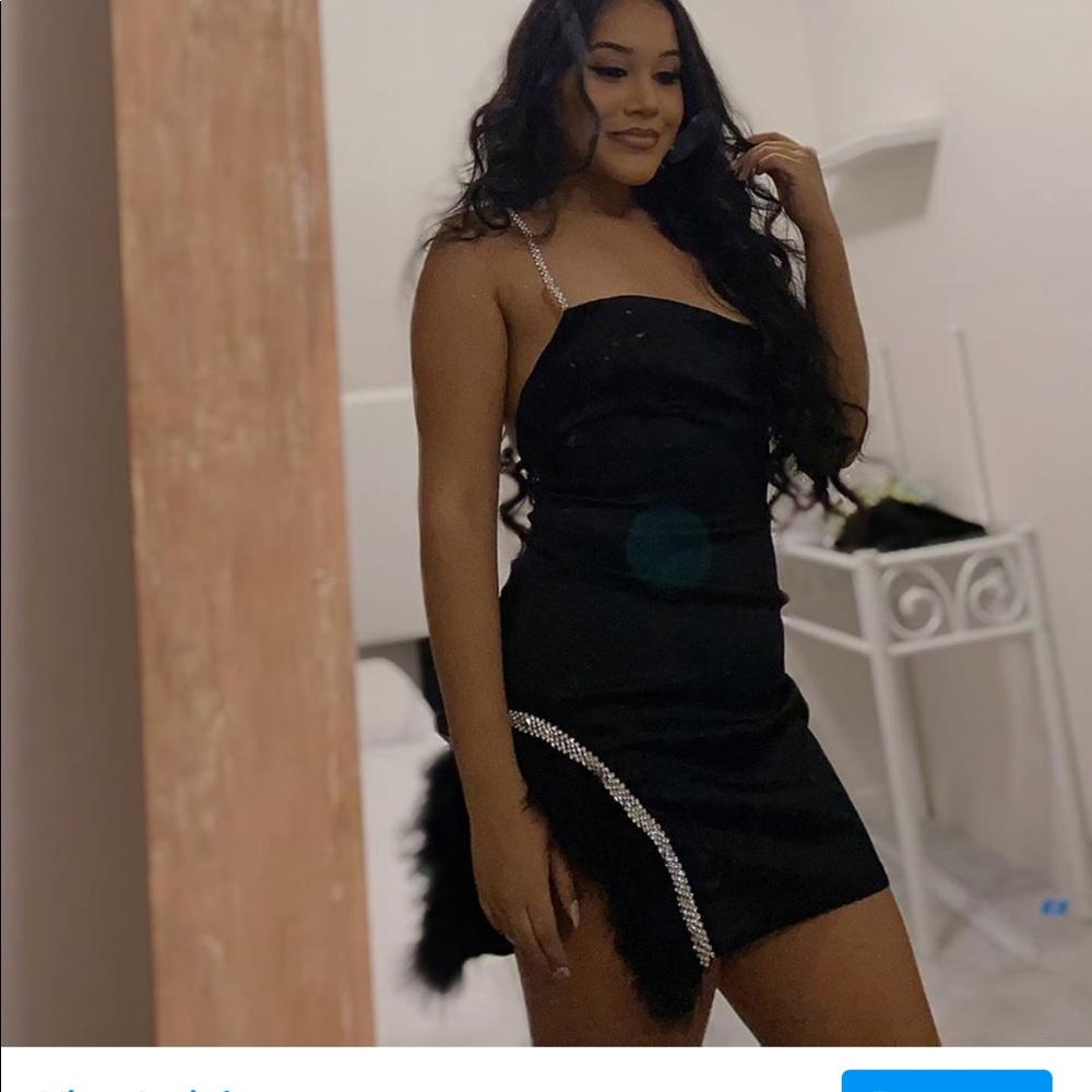 Black mini dress